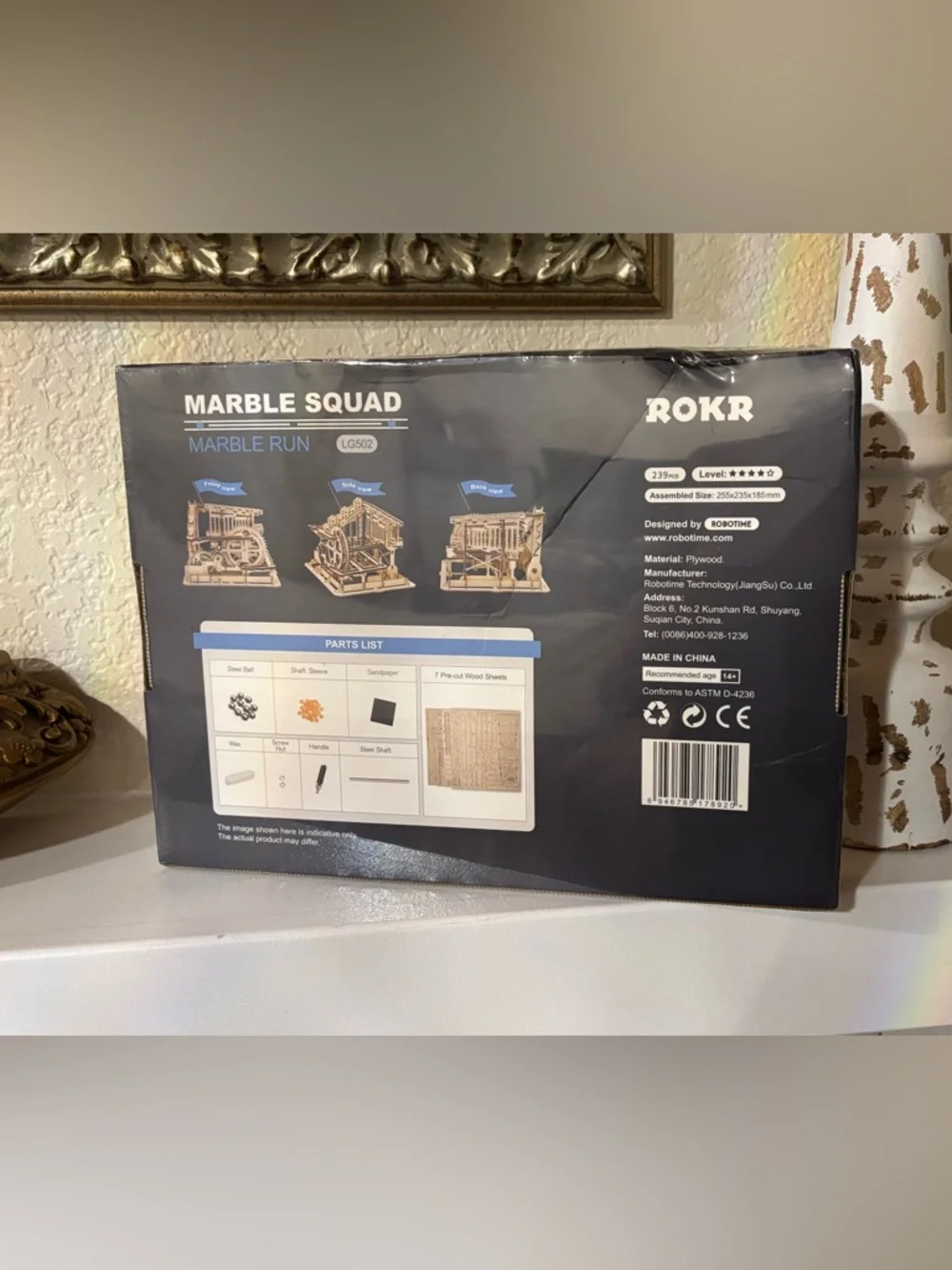 ROKR Marble Squad Marble Run LG502 Wooden 3D Puzzle Kit STEM Model
